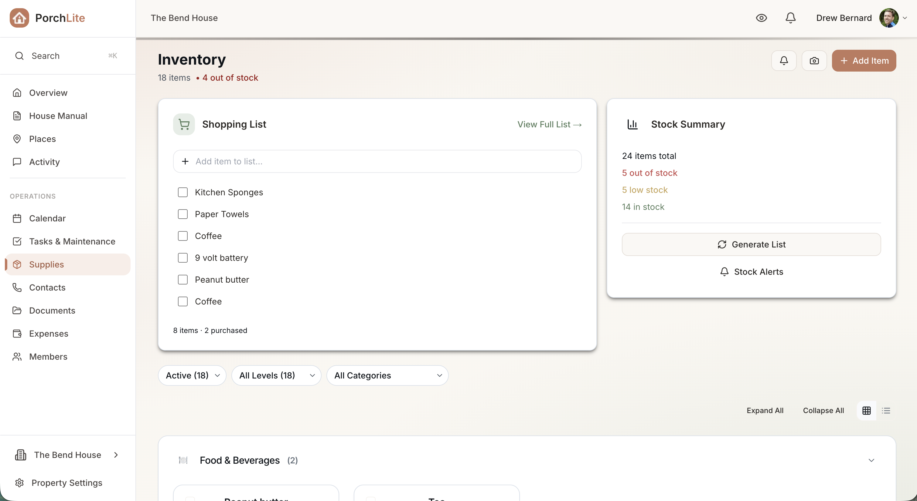 Supplies & Inventory